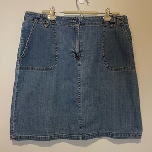 Vintage Penman’s Denim Pencil Skirt Medium Wash 90s 37” Waist